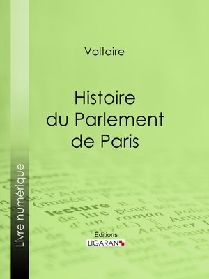 cover image of Histoire du Parlement de Paris